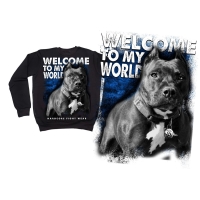 Zdjęcie produktu Bluza szyjka pies welcome czarna